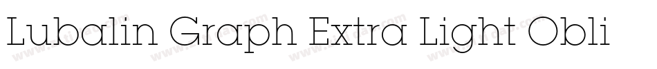 Lubalin Graph Extra Light Oblique BT字体转换